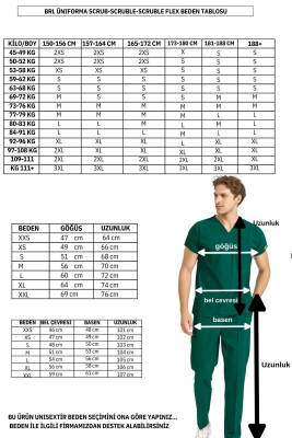 BRL TESETTÜR PANDA FLEX | Likralı Doktor & Hemşire Forması Unisex Cerrahi Takım - 6