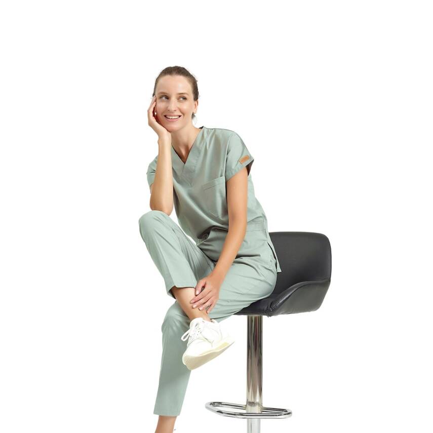 BRLSCRUBLE | Likralı Doktor Ve Hemşire Forması Unisex Cerrahi Takım - 23