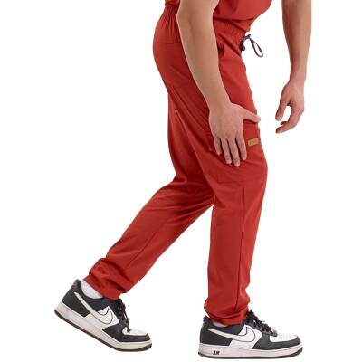 BRLSNAPSM | TEK ALT Kargo Cepli Klasik Likralı Unisex Cerrahi Pantolon - 3