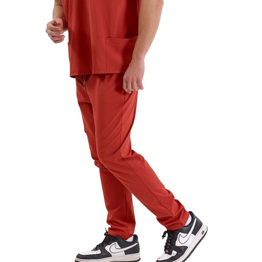 BRLSNAPSM | TEK ALT Kargo Cepli Klasik Likralı Unisex Cerrahi Pantolon - 4