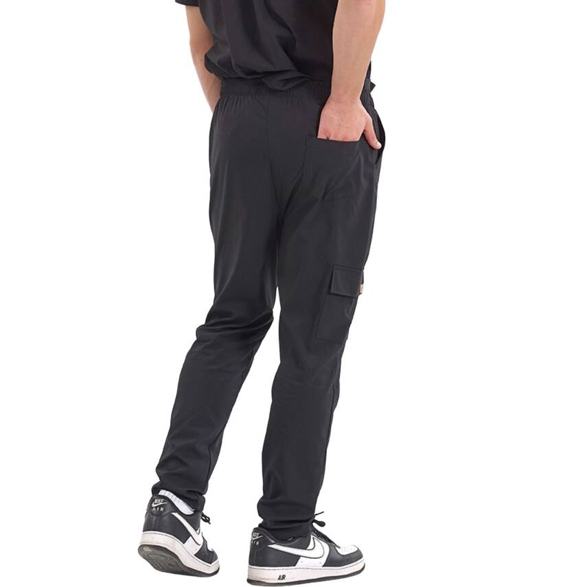 BRLSNAPSM | TEK ALT Kargo Cepli Klasik Likralı Unisex Cerrahi Pantolon - 7