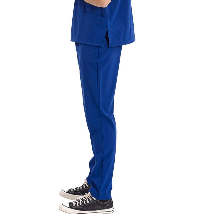 BRLSNAPSM | TEK ALT Kargo Cepli Klasik Likralı Unisex Cerrahi Pantolon - 10