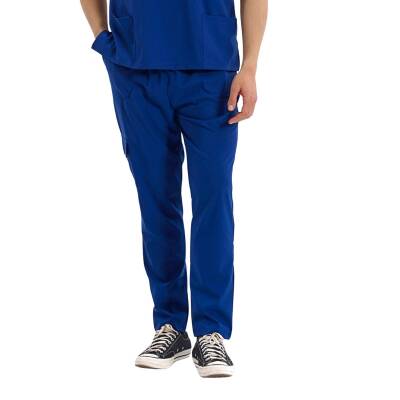 BRLSNAPSM | TEK ALT Kargo Cepli Klasik Likralı Unisex Cerrahi Pantolon - 11