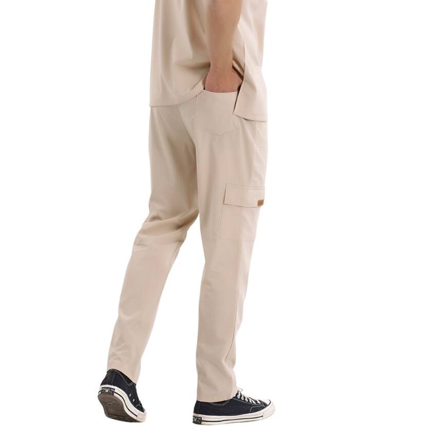 BRLSNAPSM | TEK ALT Kargo Cepli Klasik Likralı Unisex Cerrahi Pantolon - 15